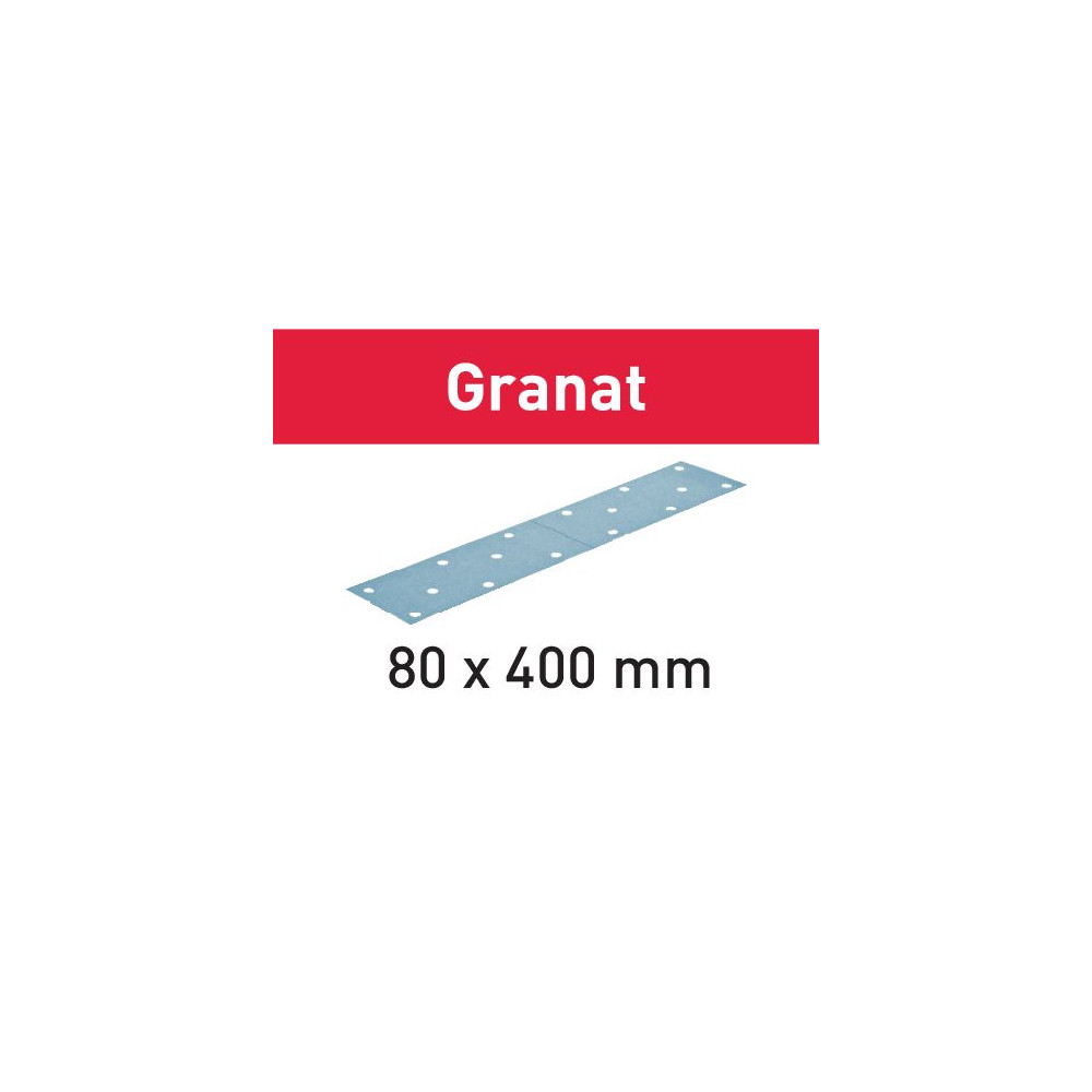 Festool Foglio abrasivo STF 80X400 P100 GR/50 Granat Festool Foglio abrasivo STF 80X400 P100 GR/50 Granat