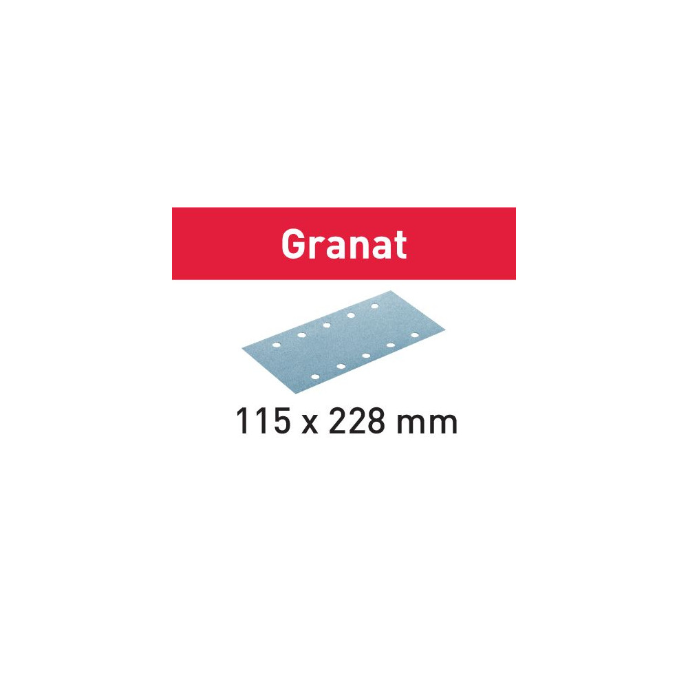 Festool Foglio abrasivo STF 115x228 P100 GR/100 Granat Festool Foglio abrasivo STF 115x228 P100 GR/100 Granat