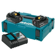 KITENERGY18V 5,0Ah MAKITA + caricabatterie rapido197624-2 Fornito con 2 batterie 18V 5,0Ah, caricabatterie rapido DC18RC, valige