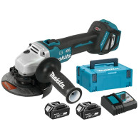 Smerigliatrice + 2 Batterie 5Ah + caricabatterie Makita DGA 513RTJ