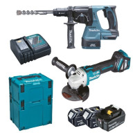 Kit Martello perforatore + Smerigliatrice Makita DLX2256tj1