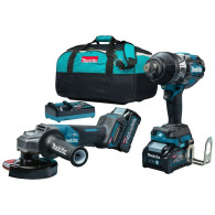 Combo Kit XGT®, 40Vmax,DK0139G202 makita smerigliatrice angolare+ avvitatore impulsi 2 batterie da 4 ah• BORSONE