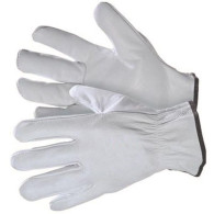 GUANTI DA LAVORO DI PELLE BIANCA TG.8 pezzi 10 GUANTI DA LAVORO DI PELLE MORBIDA C45890001