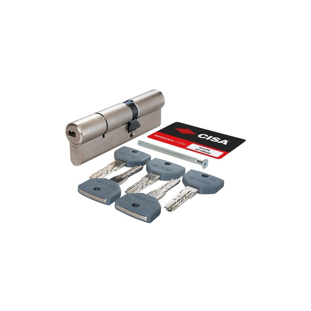 Cilindro cisa ASIXP8 mm 40/60 5 chiavi + chiave cantiere 