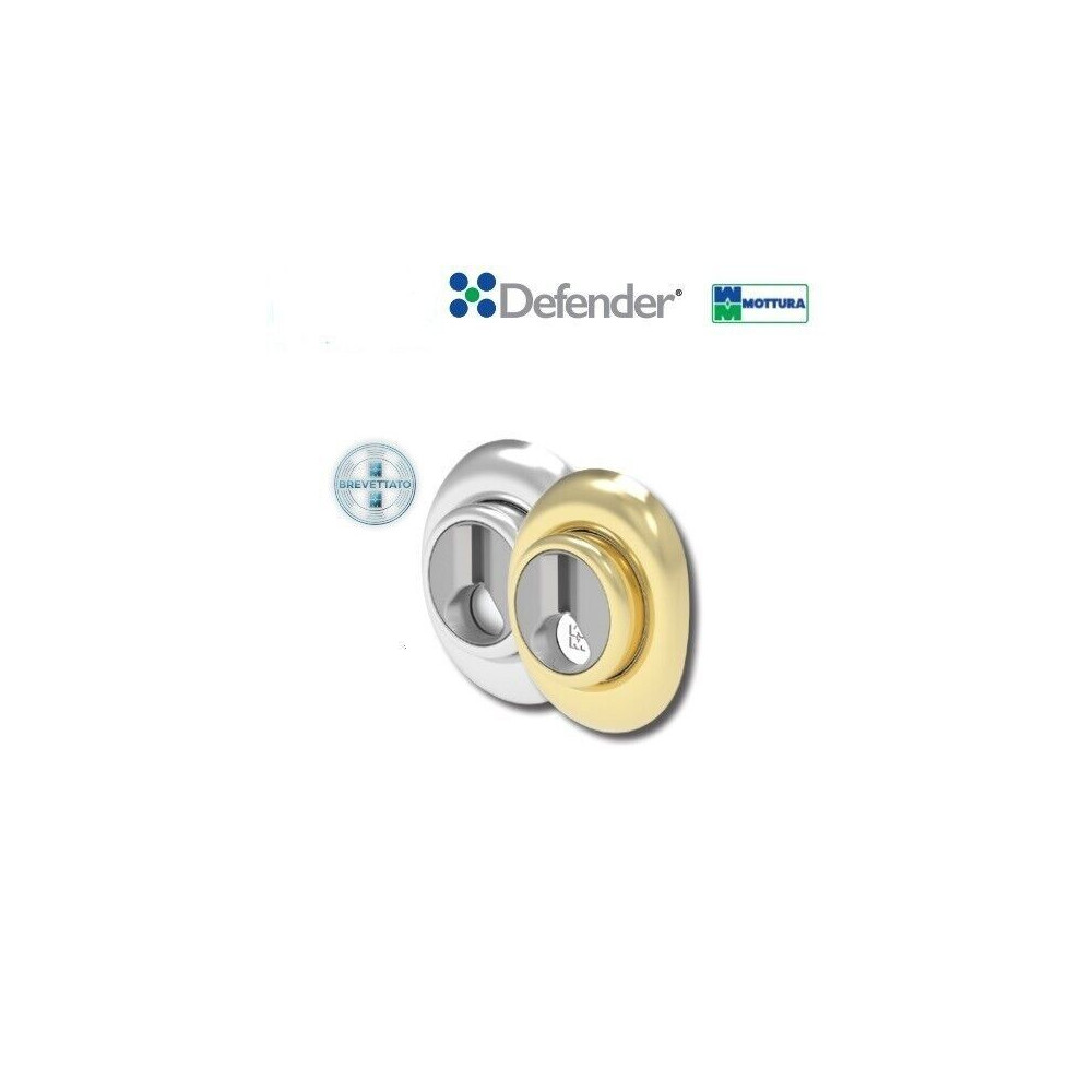 DEFENDER MAGNETICO MOTTURAPER SERRATURE COLORE ORO CON 4 CHIAVI  MOTTURA DF332P0NPVC4