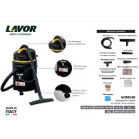 aspirapolvere 35pe wet&dry lavor worker pro