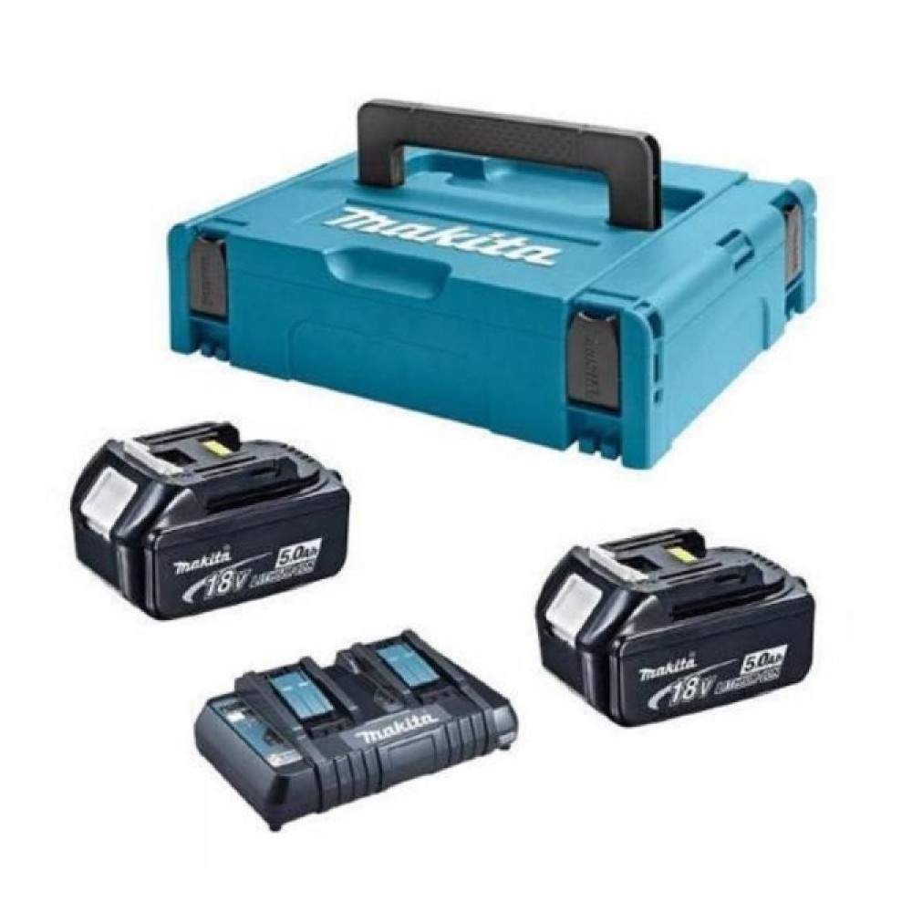  Kit energy 2 batterie da18v 5,0ah caricabatterie doppio valigetta macpac  Makita 197629-2