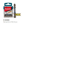 KIT 10 PEZZI INSERTI MAKITA E-03383 CROCE PZ2-50MM OZIDRIVE LINEA PREMIER IMPACT