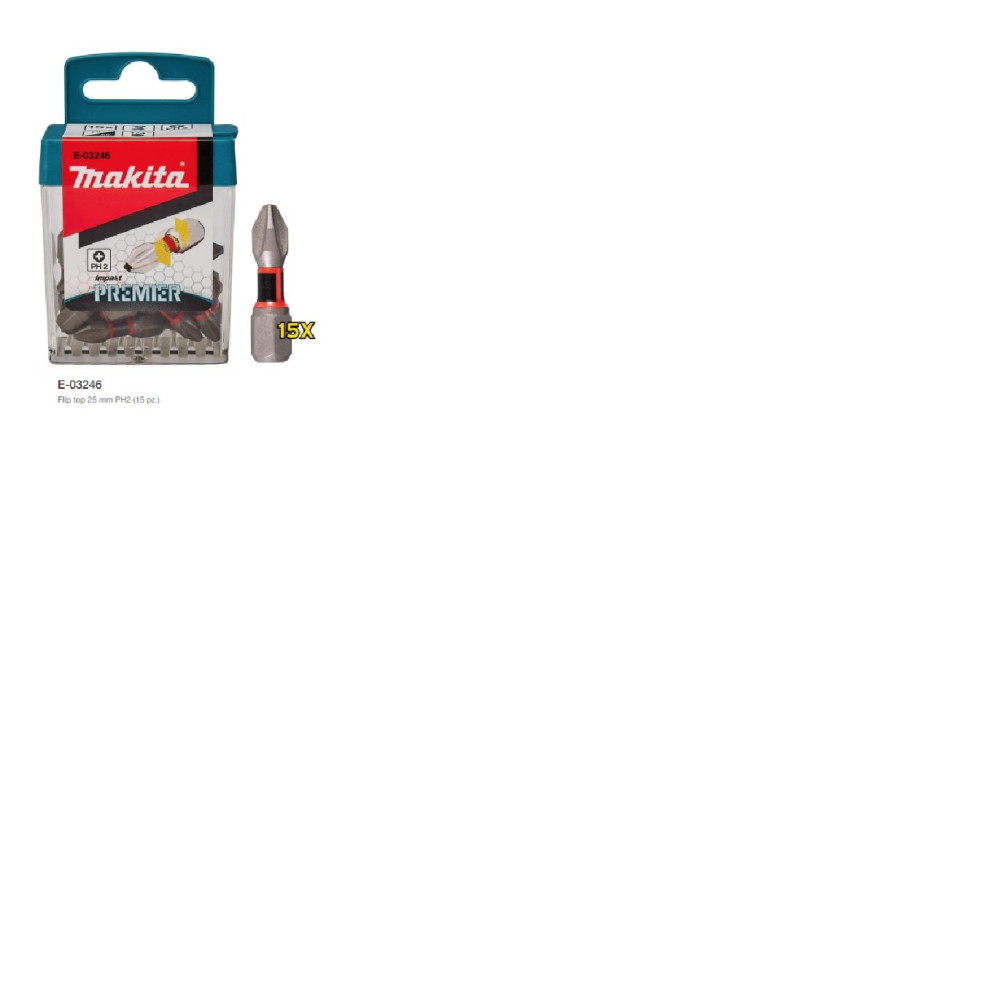 KIT 15 PEZZI INSERTI Makita E-03246 Croce ph 2-25mm linea premier impact KIT 15 PEZZI INSERTI Makita E-03246 Croce ph 2-25mm linea premier impact