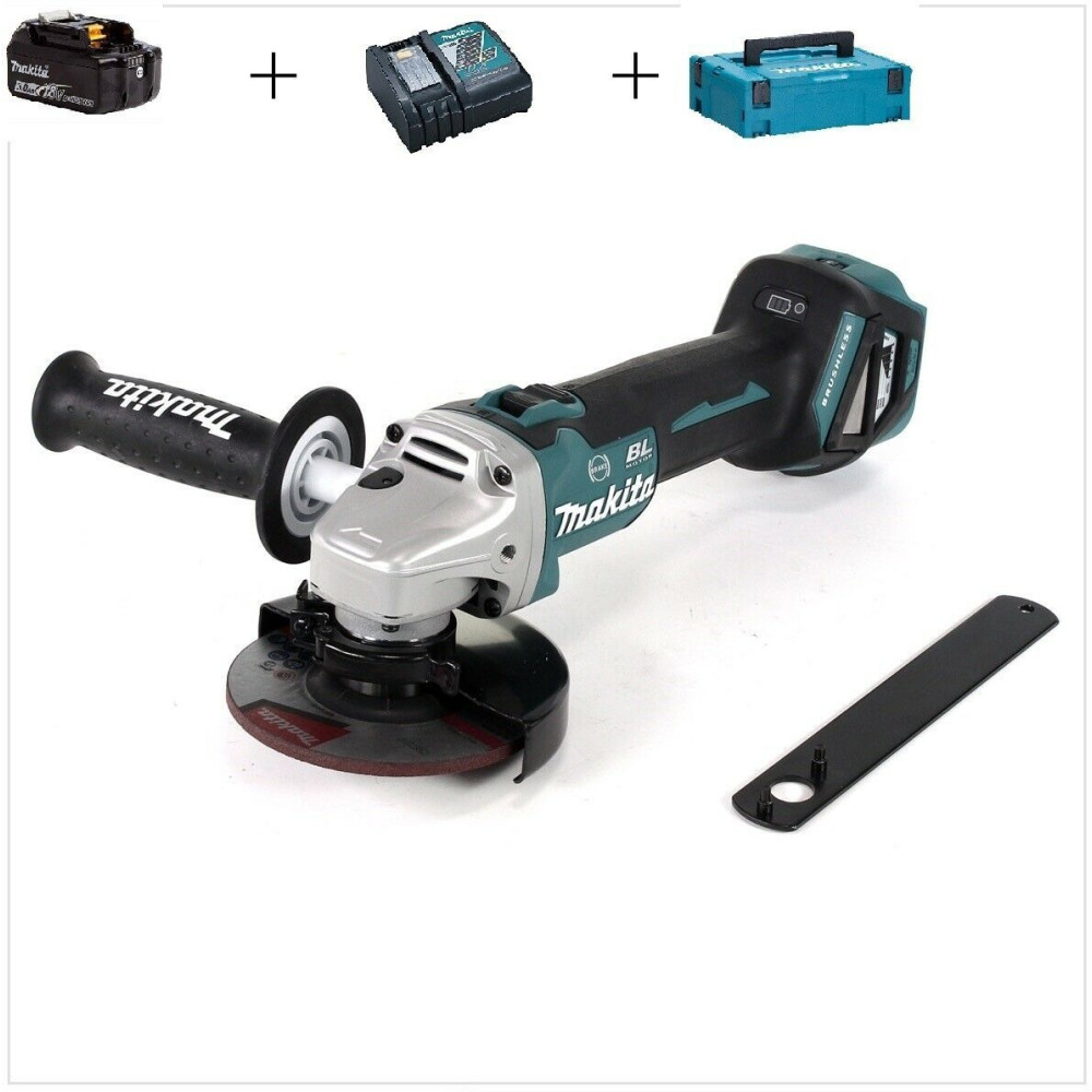 Smerigliatrice 125mm+ Batteria 3Ah + Caricabatterie Makita DGA513ZJ 
