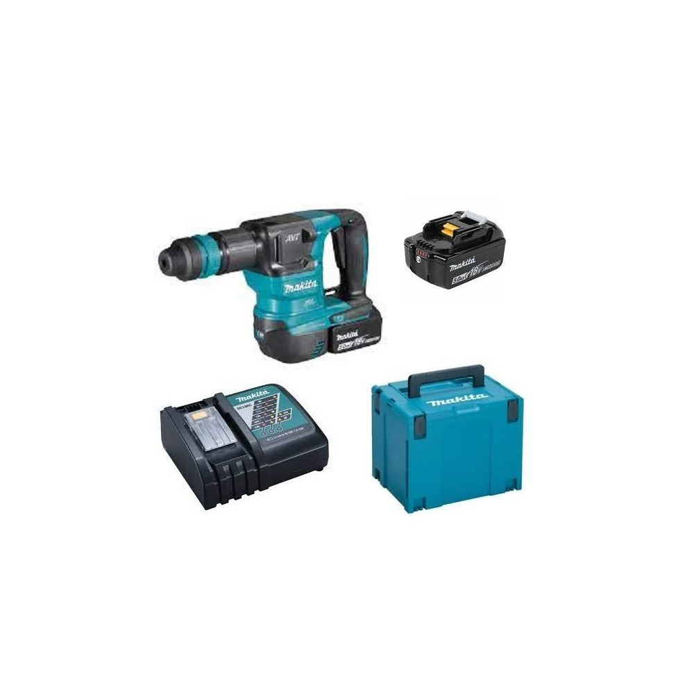SCALPELLATORE SDS 18V MAKITA DHK180RTJ +2 BATTERIE DA 5 AH+CARICABATTERIE +VALIGETTA