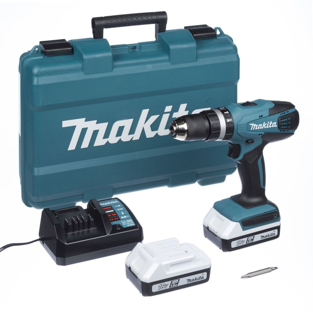 Trapano avvitatore Makita HP457DWE 18V Litio 2 batt 1,5 ah Trapano avvitatore Makita HP457DWE 18V Litio 2 batt 1,5 ah