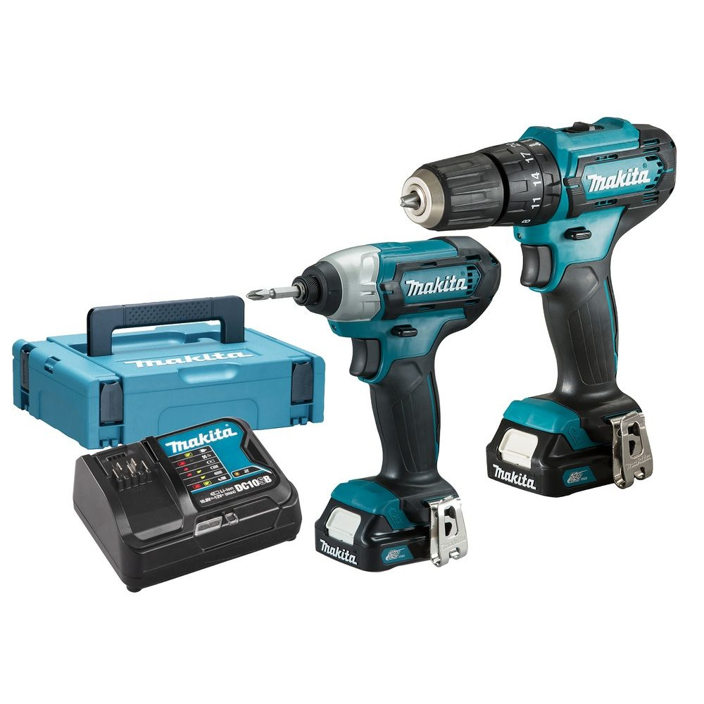 TRAPANO avvitatore in kit makita CLX228AJ 12V 2.0AH HP333D+TD110D 2BATT. DA 2AH+ TRAPANO avvitatore in kit makita CLX228AJ 12V 2.0AH HP333D+TD110D 2BATT. DA 2AH+