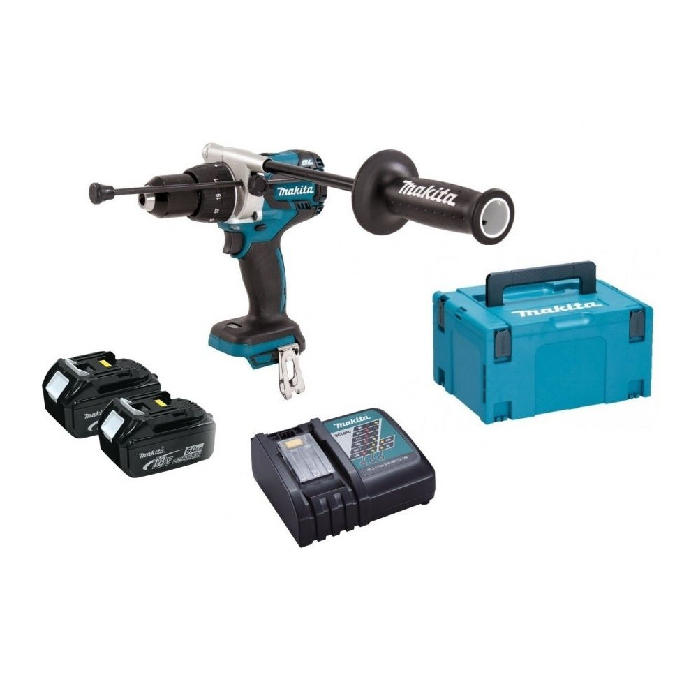 Trapano Avvitatore con percussione  + 2 Batterie Makita DHP481RTJ