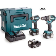 kit avvitatori 18V  MAKITA DLX2180TJ1 dhp484+dtd153 +3 batterie e caricabatterie