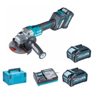 SMERIGLIATRICE ANGOLARE 125mm 40vmax MAKITA GA023GM201 2 BATTERIE 4,0AH+CARICABATTERIE+MACPAC