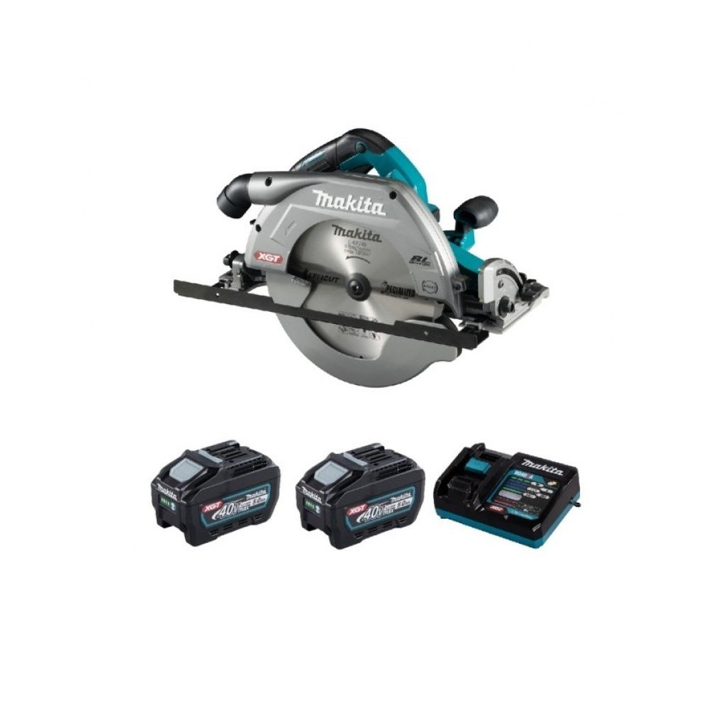 sega circolare 40vmax 1600w270mm2 batterie 5ah caricabatterie makita hs011gt201