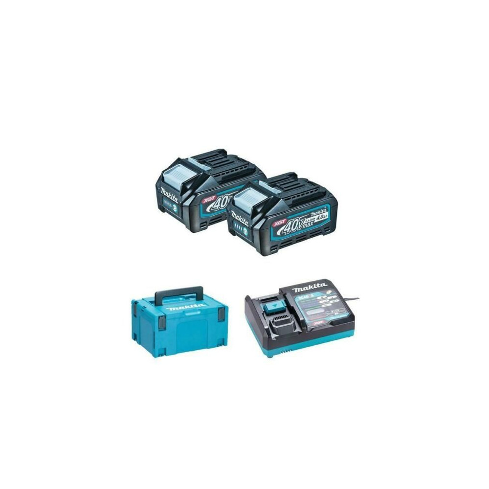 KIT ENERGY 40VMAX BATTERIE 2X 4,0Ah+ CARICABATTERIE + VALIGETTA MAKITA 191J97-1