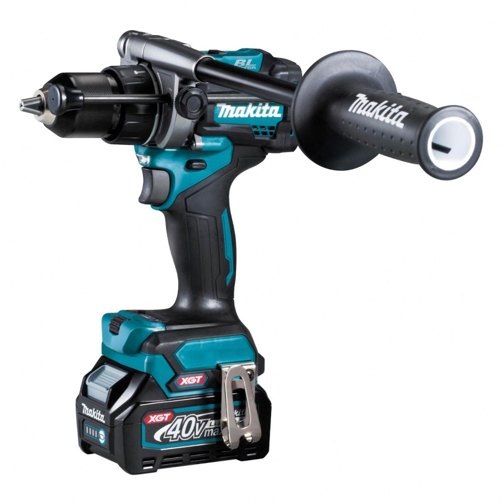 TRAPANO AVVITATORE CON PERCUSSIONE 40V MAKITA HP001GM201 CON 2 BATTERIE DA 4,0AH +CARICABATTERIE +VALIGETTA MACPAC