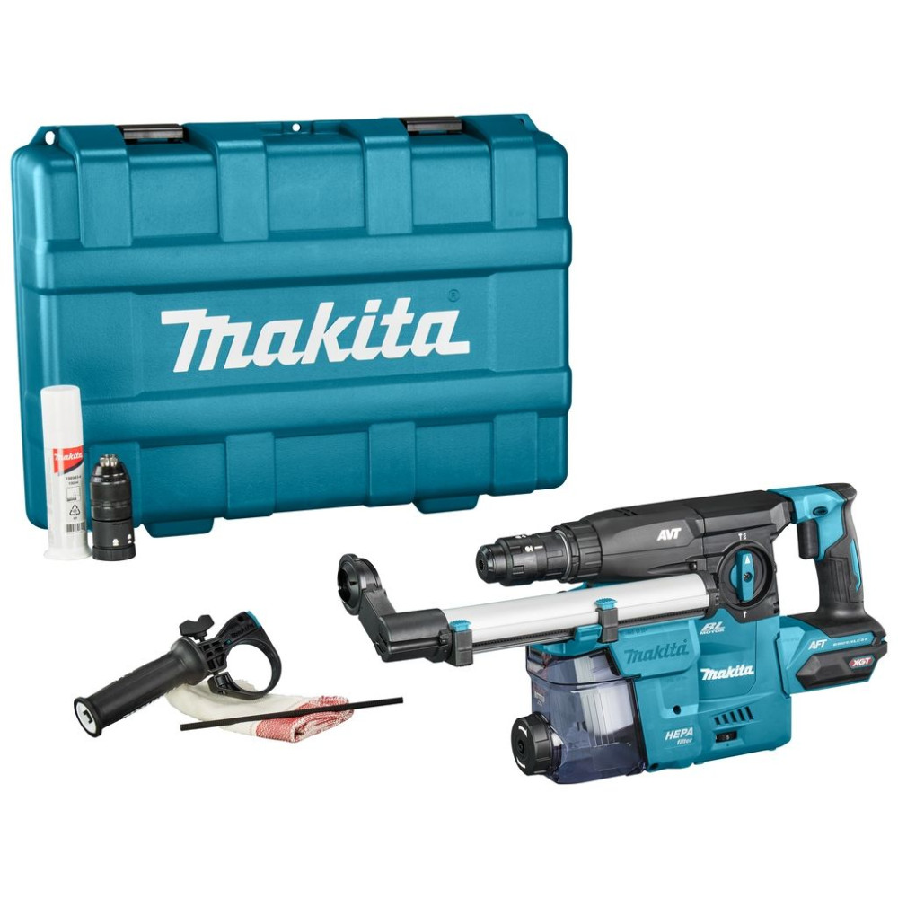 Tassellatore SDS-Plus 40Vmax  - 3 Funz. AVT-AFT-XPT-AWS - 2 mandrini + aspirazione solo corpo makita HR009GZ02