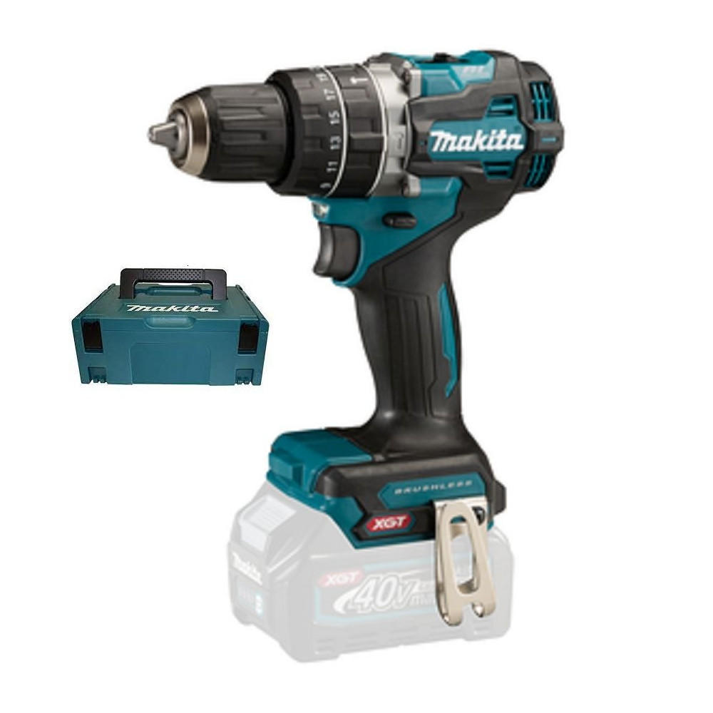 TRAPANO AVVITATORE C/PERC. 40Vmax BL  MAKITA HP002GZ01- CORPO MACCHINA E VALIGETTA MACPAC2