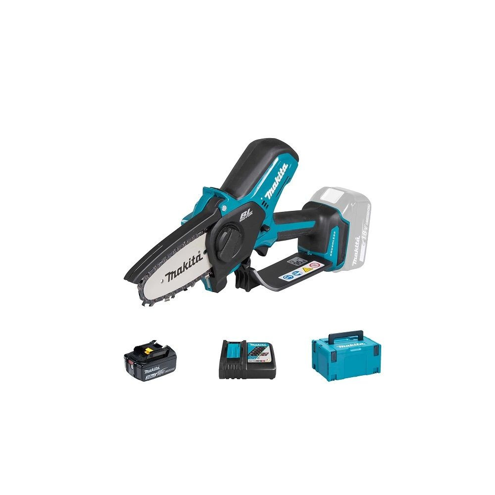 Potatore a catena 18v  makita DUC101RF1J con  batteria 18 volts e caricabatteria