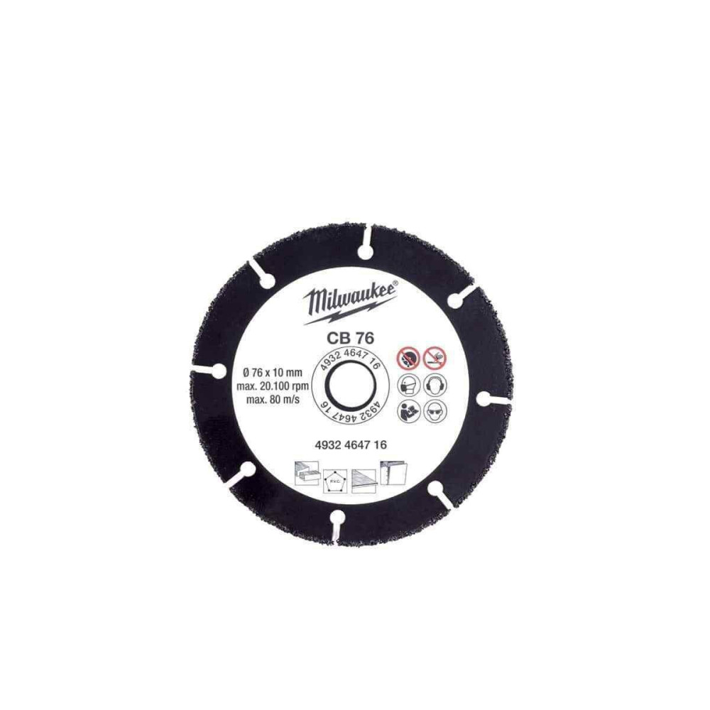 Disco Carburo Milwaukee 76mm M12FCOT Disco Carburo Milwaukee 76mm M12FCOT