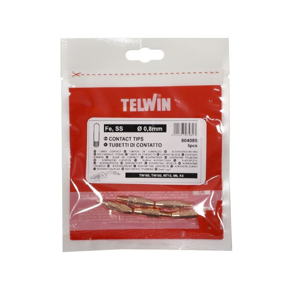 Tubetti di Contatto D 0.8 5PZ  telwin  804085