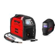 Saldatrice Technomig 210 Dual Telwin 816231 con maschera lion