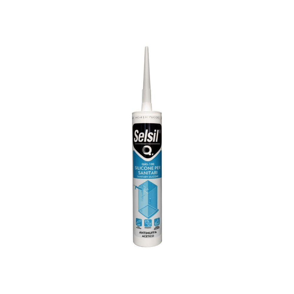 SILICONE ACETICO PER SANITARI TRASPARENTE SELQAC 280ML ART. 000800 SILICONE ACETICO PER SANITARI TRASPARENTE SELQAC 280ML ART. 000800